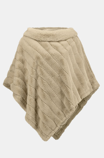 Joseph Ribkoff - Faux Fur Textured Stripe Poncho