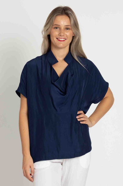 Mela Purdie - Fluid Shell in Mache in Denim