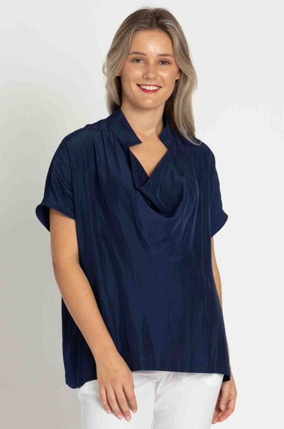 Mela Purdie - Fluid Shell in Mache in Denim