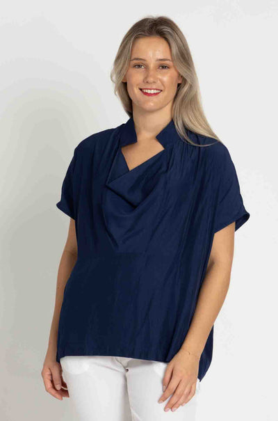 Mela Purdie - Fluid Shell in Mache in Denim