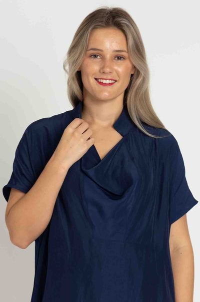 Mela Purdie - Fluid Shell in Mache in Denim