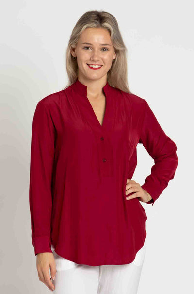 Mela Purdie - Flute Blouse in Chilli