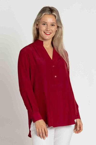 Mela Purdie - Flute Blouse in Chilli