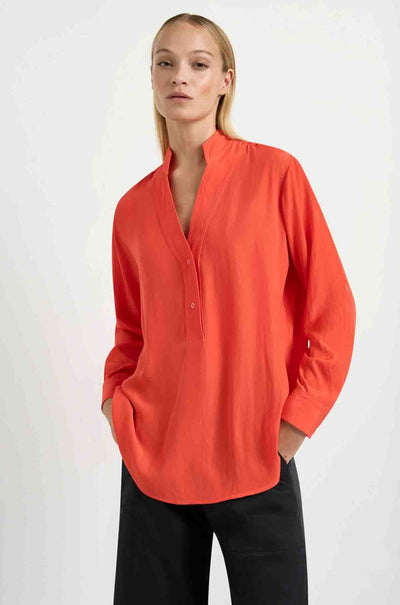 Mela Purdie - Flute Blouse in Tangello
