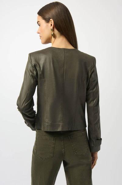 Joseph Ribkoff - Foiled Faux Suede Fitted Jacket