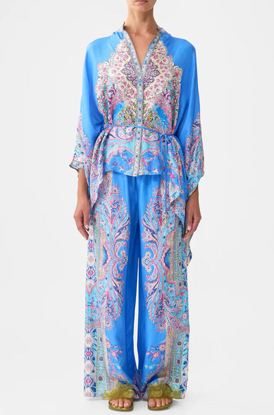 Camilla - Footsteps In Folklore Button Through Scarf Blouse