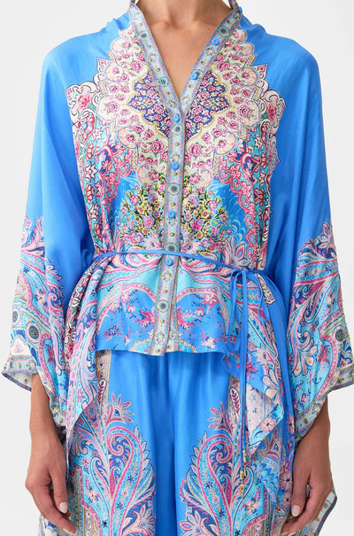 Camilla - Footsteps In Folklore Button Through Scarf Blouse
