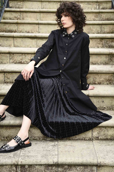 Curate - Starry Night Forever Long Skirt in Black