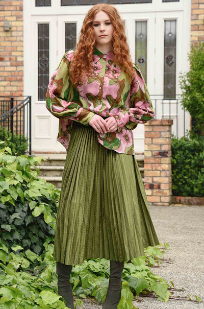 Curate - Starry Night Forever Long Skirt in Khaki