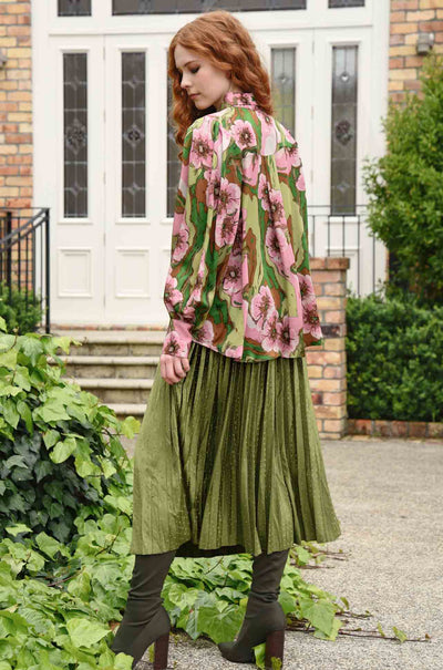 Curate - Starry Night Forever Long Skirt in Khaki