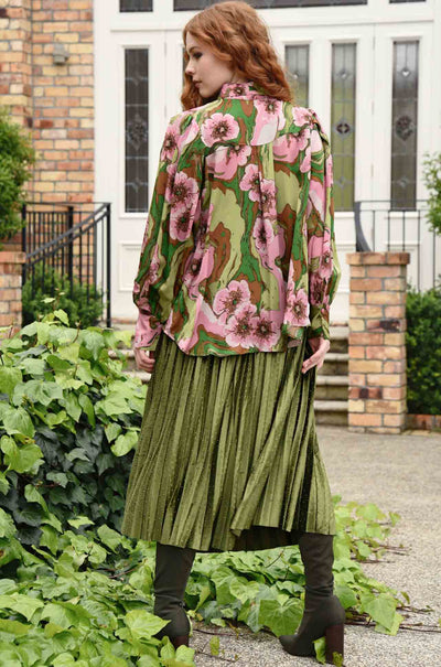 Curate - Starry Night Forever Long Skirt in Khaki