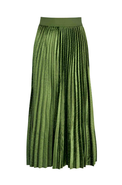 Curate - Starry Night Forever Long Skirt in Khaki