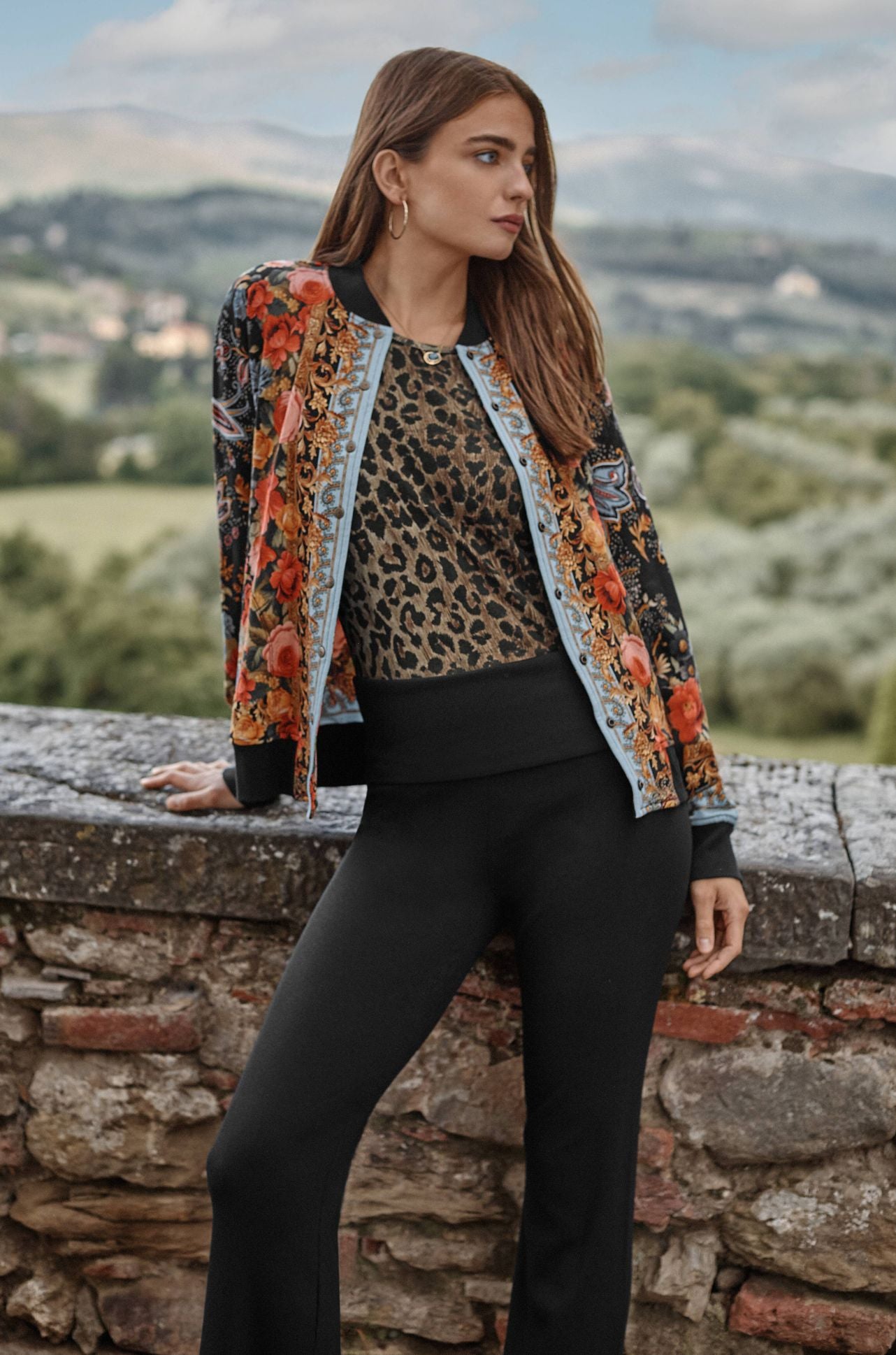 Johnny Was - French Terry Bomber Jacket in Leto