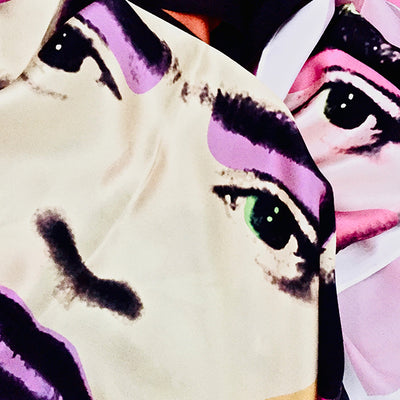 Valetta Silk Scarves - Frida Kalho Scarf in Pink