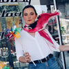 Valetta Silk Scarves - Frida Kalho Scarf in Pink