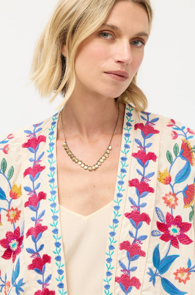 Johnny Was - Front Tie Patchwork Kimono in Elizabeth