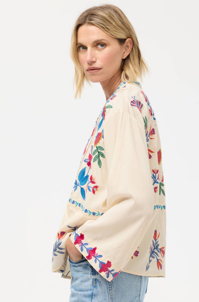 Johnny Was - Front Tie Patchwork Kimono in Elizabeth