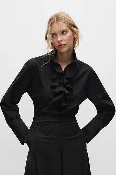 Mela Purdie - Froth Collar Shirt in Powder Weave