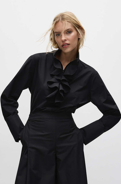 Mela Purdie - Froth Collar Shirt in Powder Weave
