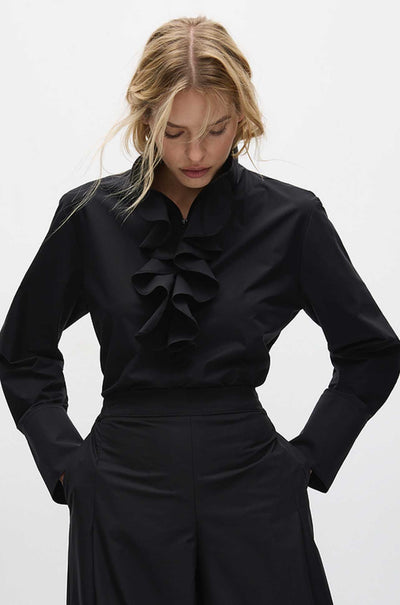 Mela Purdie - Froth Collar Shirt in Powder Weave