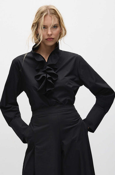 Mela Purdie - Froth Collar Shirt in Powder Weave