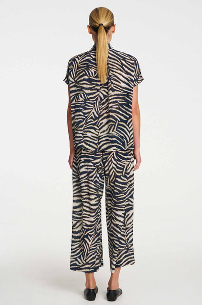 Mela Purdie - Funnel Shell in Brush Print Silk