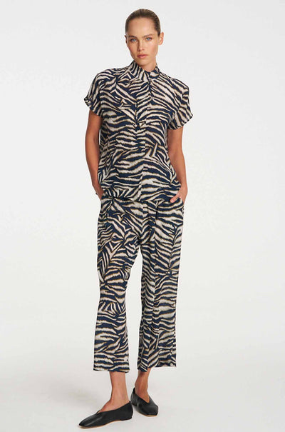 Mela Purdie - Pace Pant in Brush Print Silk