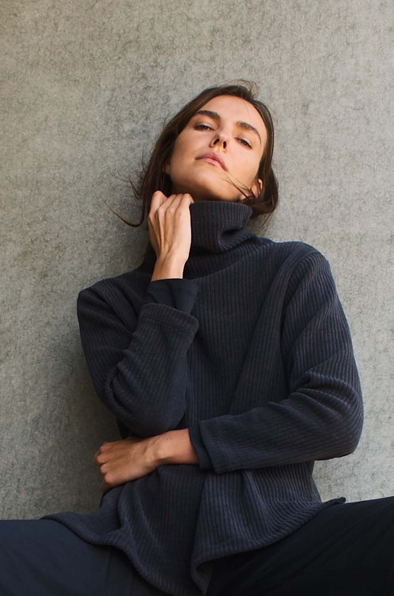 Mela Purdie - Funnel Sweater in Cord Knit