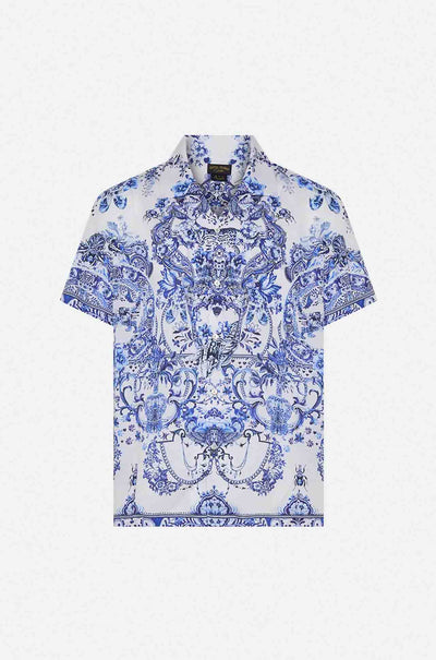 Camilla - Glaze and Graze Short Sleeve Camp Collared Shirt