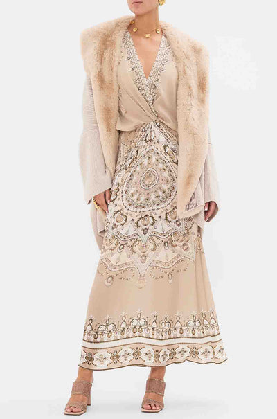 Camilla - Grotto Goddess Twist Front Batwing Dress