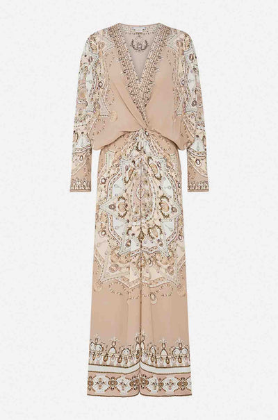 Camilla - Grotto Goddess Twist Front Batwing Dress