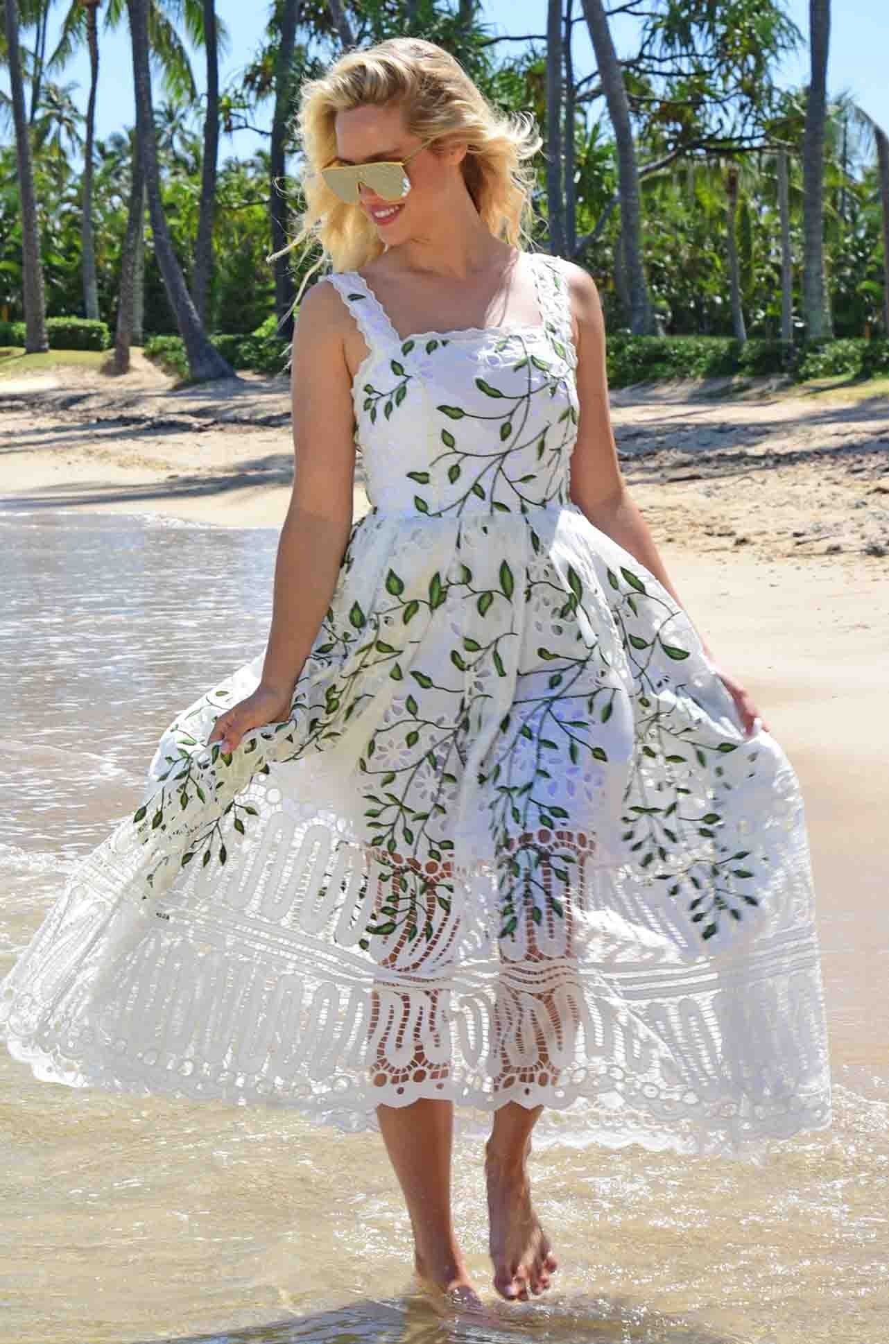 Trelise Cooper Green Leaves Lasting Love Dress - Main Image