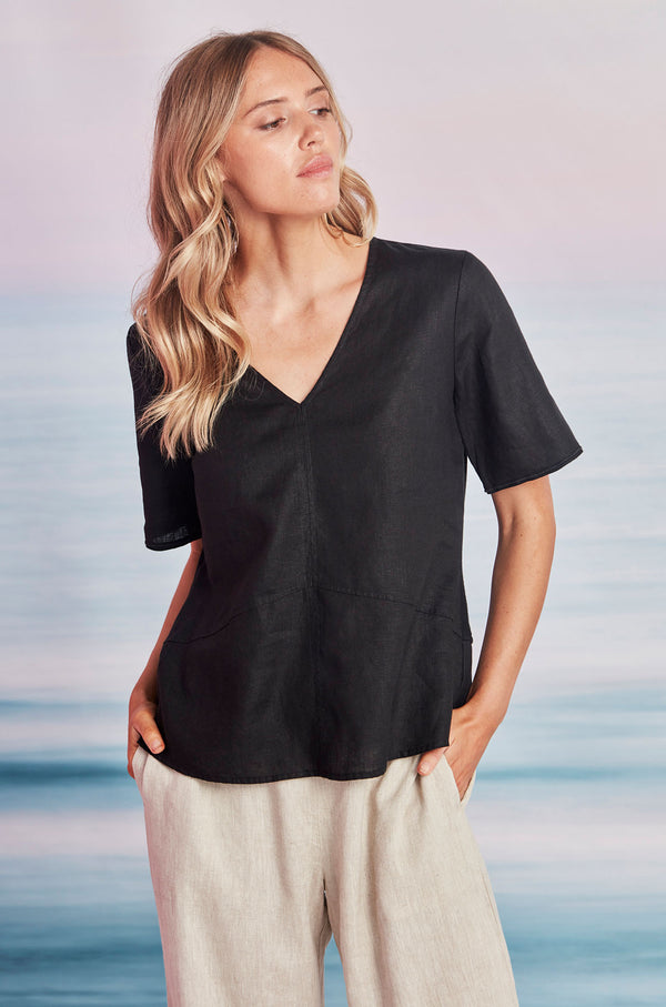 Verge - Greer Top in Black - Zambezee
