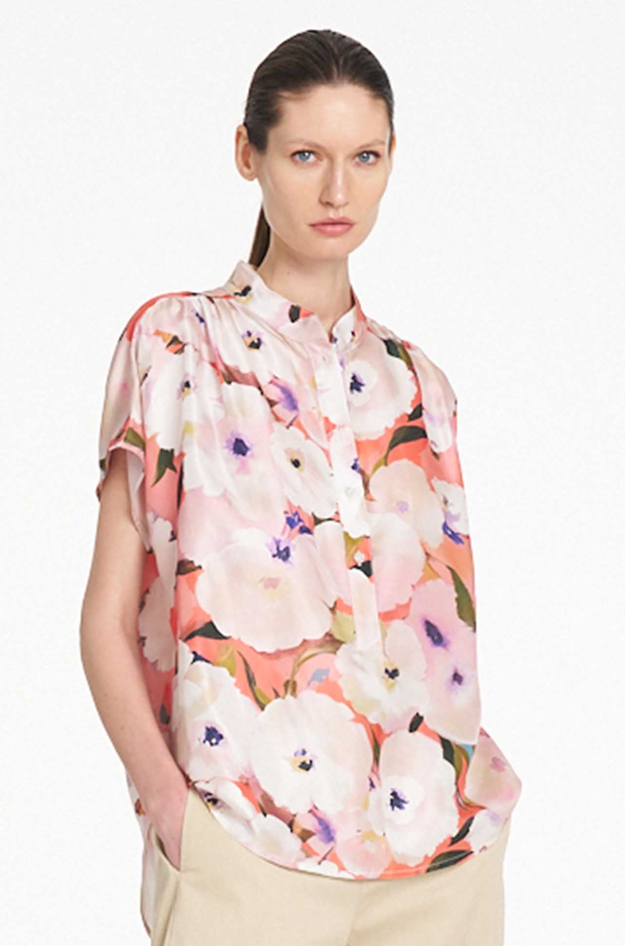 Mela Purdie - Gathered Shell in Poppy Chintz