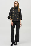 Joseph Ribkoff - Geometric Lurex Jacquard Trapeze Jacket