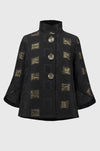 Joseph Ribkoff - Geometric Lurex Jacquard Trapeze Jacket