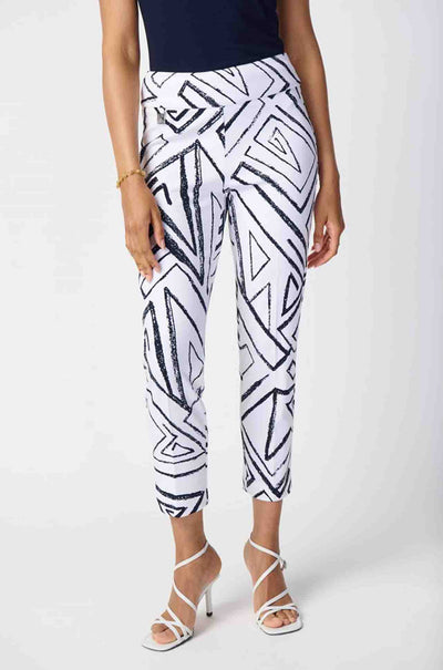 Joseph Ribkoff - Geometric Print Silky Pull-On Pants