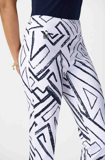 Joseph Ribkoff - Geometric Print Silky Pull-On Pants