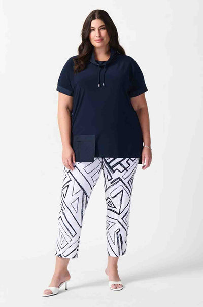 Joseph Ribkoff - Geometric Print Silky Pull-On Pants