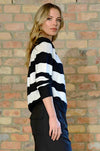 Cooper - Winter Waves Get Over Knit Jersey in Black/White