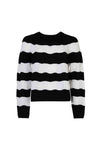 Cooper - Winter Waves Get Over Knit Jersey in Black/White