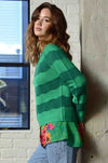 Cooper - Winter Waves Get Over Knit Jersey in Green
