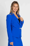 Paula Ryan - Girlfriend Jacket in Greek Blue
