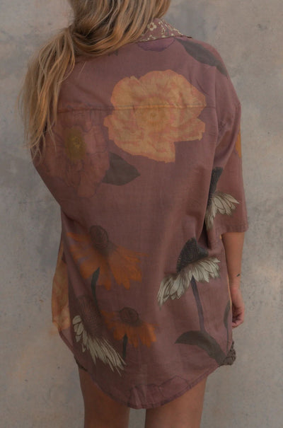 Wandering Folk - Glades Over Swim Shirt in Cedar