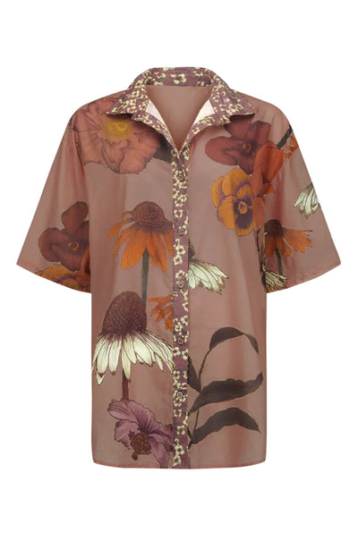 Wandering Folk - Glades Over Swim Shirt in Cedar