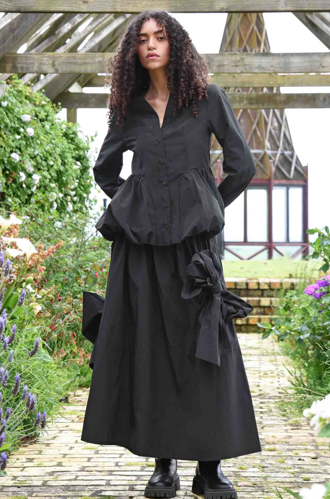 Coop - Swish You Were Here Go Big Or Bow Home Skirt in Black