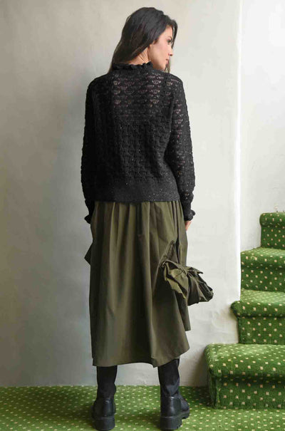 Coop - Swish You Were Here Go Big Or Bow Home Skirt in Khaki