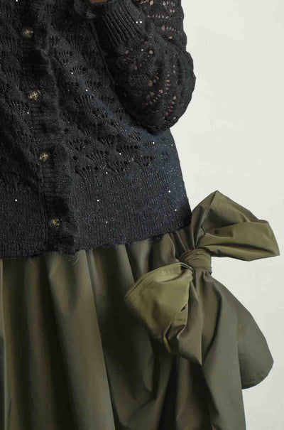 Coop - Swish You Were Here Go Big Or Bow Home Skirt in Khaki