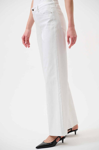 Joseph Ribkoff - Goldie Classic Wide-Leg Stretch Jeans in White