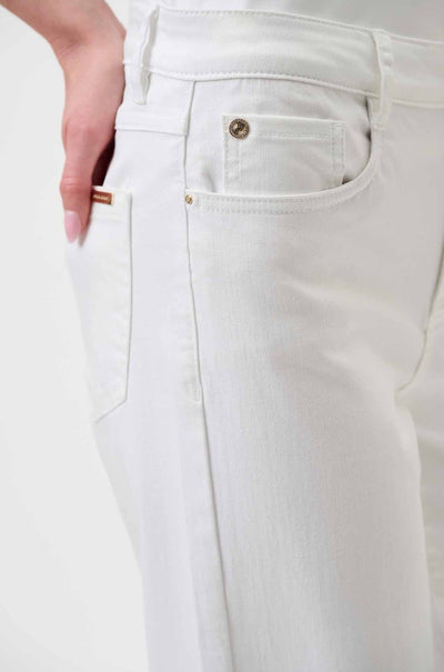 Joseph Ribkoff - Goldie Classic Wide-Leg Stretch Jeans in White